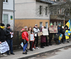 Manifestacja pod konsulatem Rosji w Gdańsku