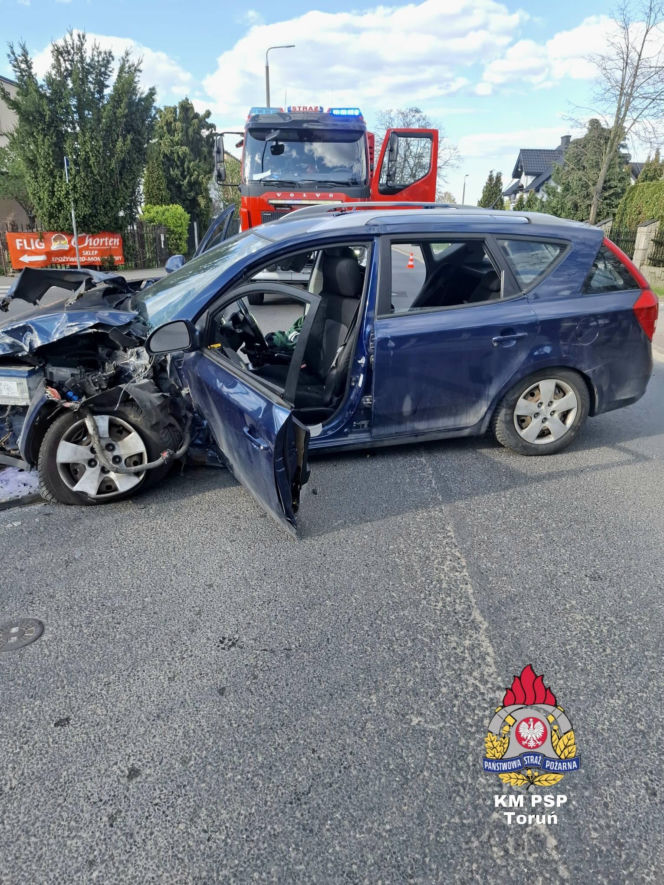 Wypadek na ul. Kniaziewicza w Toruniu