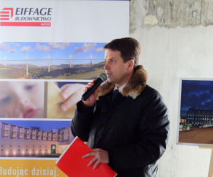 Kryspin Jarosz - prezes firmy Eiffage Budownictwo Mitex SA - podczas przemówienia