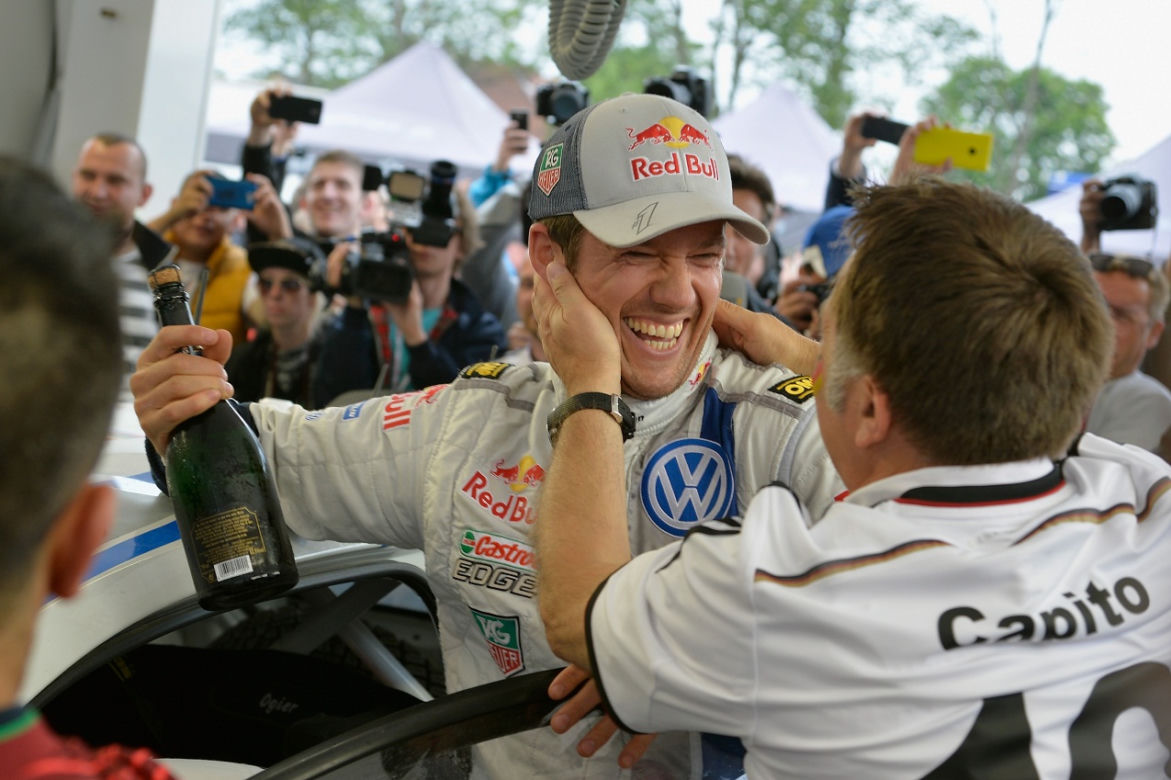 Rajd Polski 2014 wygrał Sebastien Ogier,  Volkswagen Polo R WRC