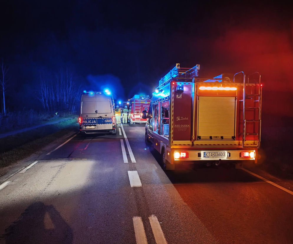 Osobowe Audi potrąciło mężczyznę. Śmiertelny wypadek na DK73 w Brniu