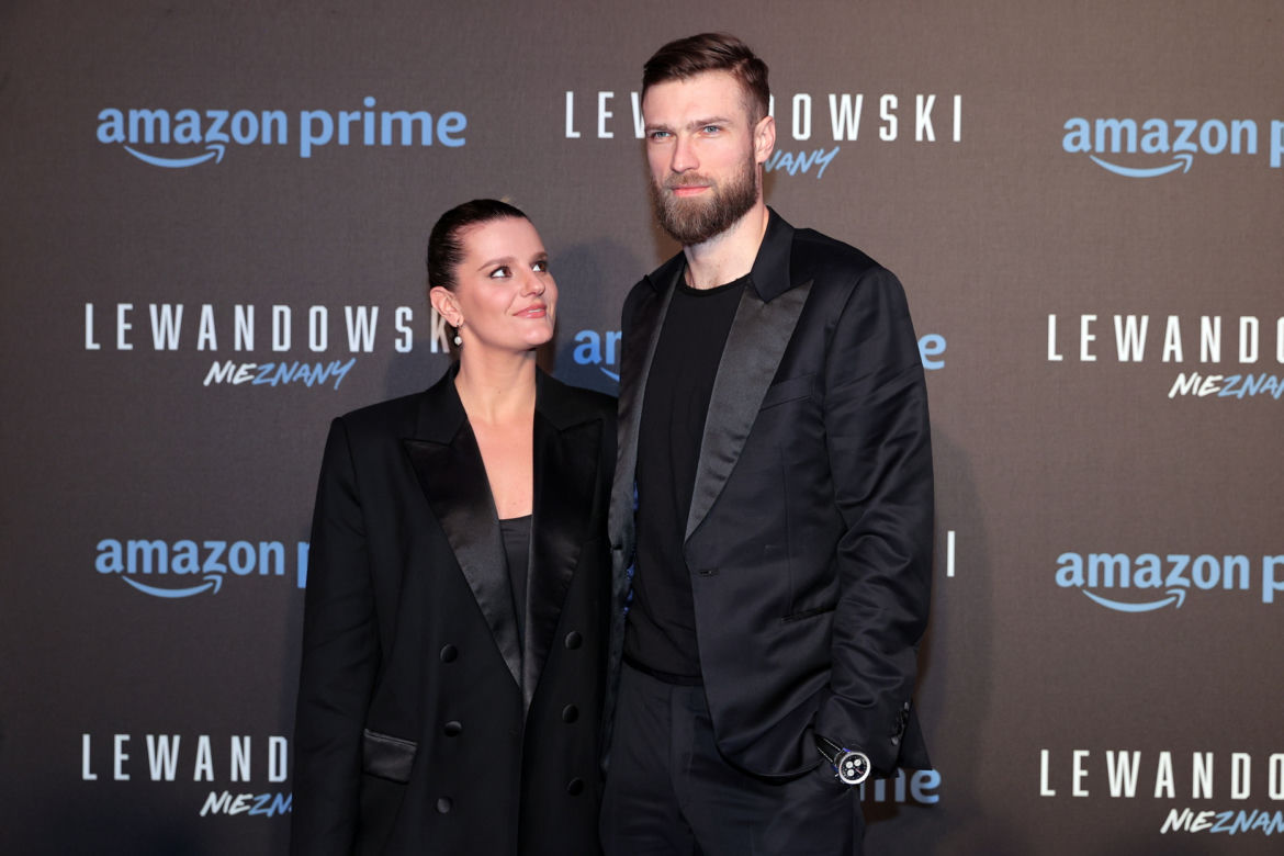 Robert Lewandowski na premierze filmu Nieznany
