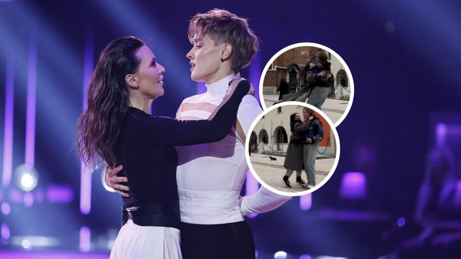 Rozpromienione Janja Lesar i Katarzyna Zillmann tańcują na ulicy. Fajna para?