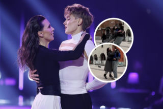 Rozpromienione Janja Lesar i Katarzyna Zillmann tańcują na ulicy. Fajna para?