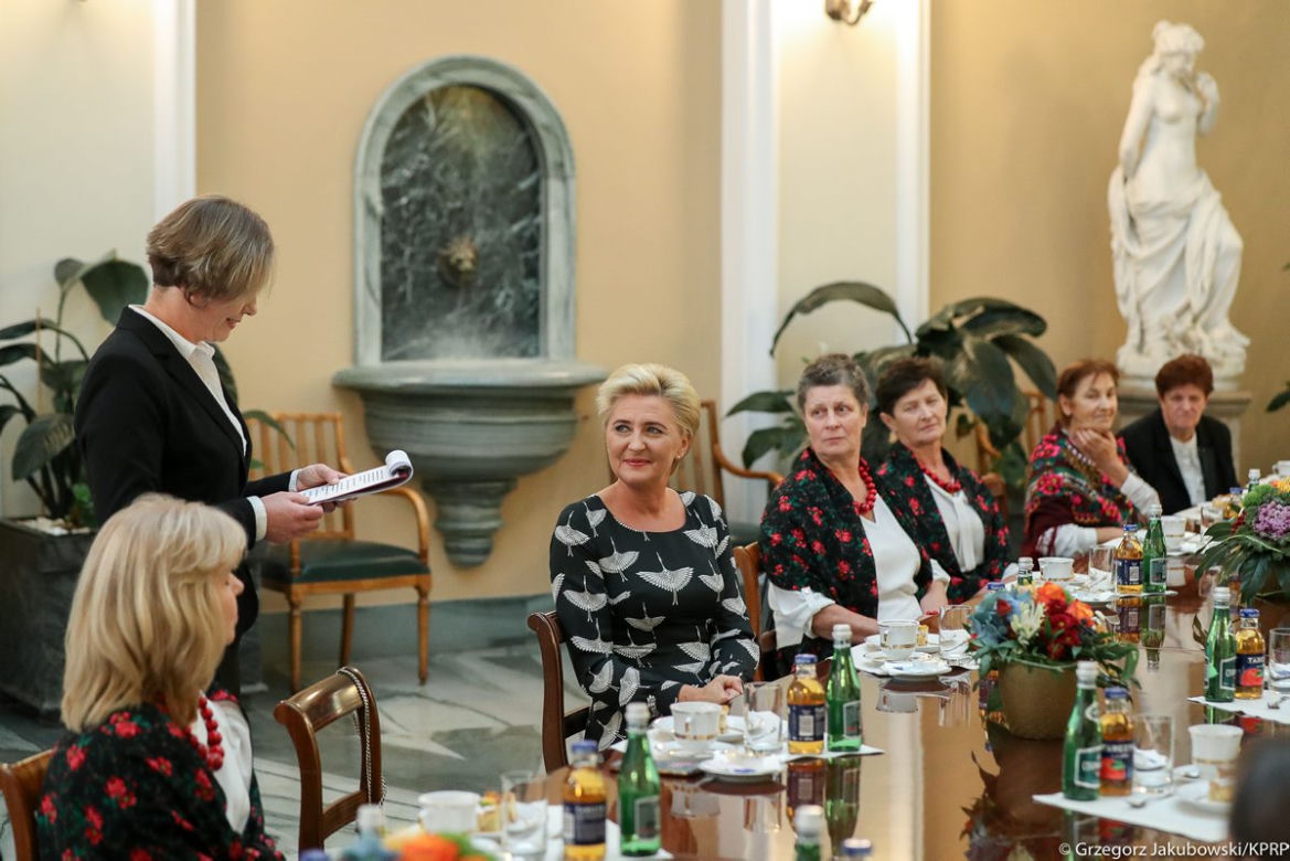 Agata Duda gościła członkinie Koła Gospodyń Wiejskich