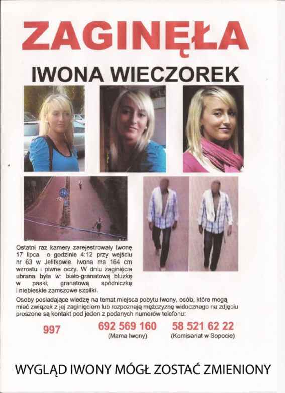 Iwona Wieczorek, zaginięcie Iwony Wieczorek