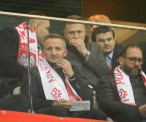 Karol Nawrocki i Przemysław Czarnek na mecze Polska - Albania