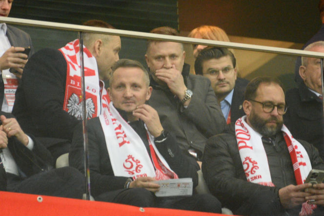 Karol Nawrocki i Przemysław Czarnek na mecze Polska - Albania