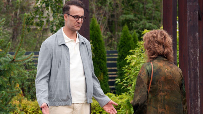 Barwy szczęścia, odc. 3324. Dorota Kujawiak (Karina Seweryn), Radomir (Łukasz Wójcik)