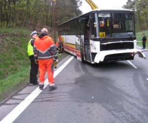 Autobus z dziećmi wypadł z drogi 