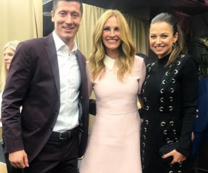 Robert Lewandowski, Anna Lewandowska, Julia Roberts