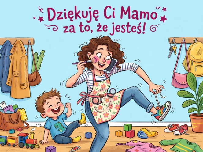 Śmieszna kartka na Dzień Matki