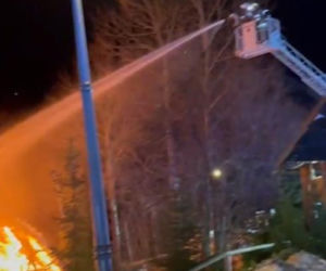 Dramat na weselu. 100 osób uciekało z płonącej karczmy. Ogień objął cały budynek