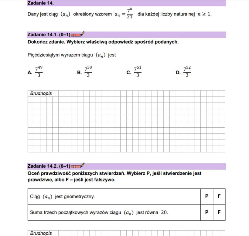 Matura próbna matematyka 2023 - CKE (wrzesień 2022)