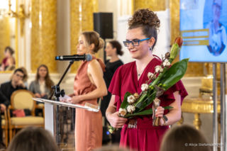 Marta Nawrocka na finale konkursu Człowiek bez barier