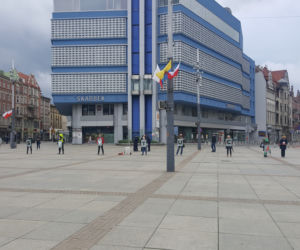 Protest przeciwko wyborom korespondencyjnym w Katowicach 