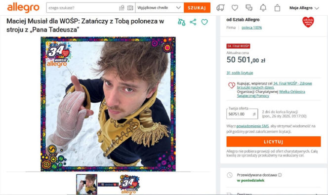 Najciekawsze aukcje gwiazd dla WOŚP. Sprawdź, co można wylicytować