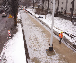 Remont torowiska na Olszewskiego we Wrocławiu