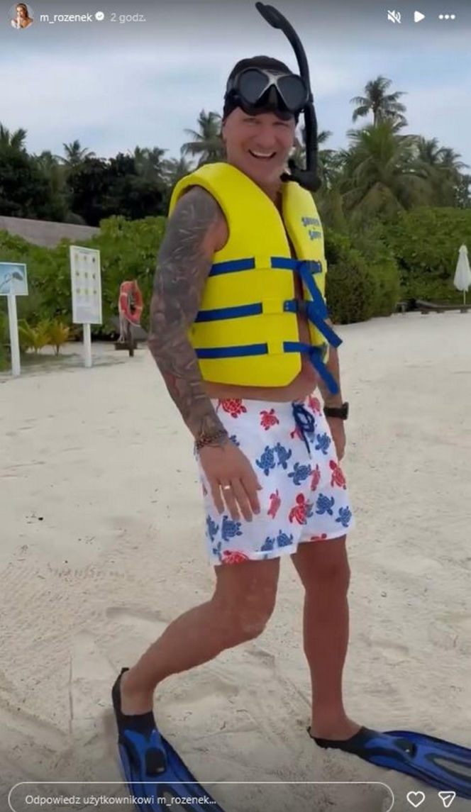 Małgorzata Rozenek i Radosław Majdan nurkują  Malediwach