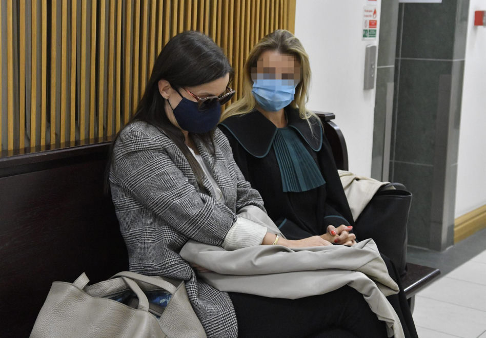 Agata Kulesza w sądzie na rozprawie rozwodowej