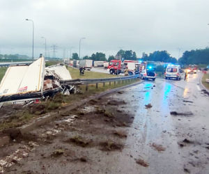 Wypadek na autostradzie A1 w Dobieszowicach na Śląsku