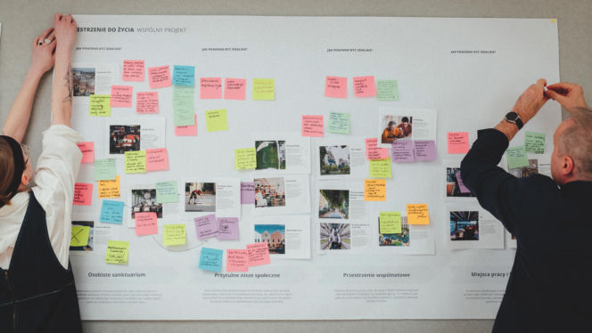 Efekty jednego z warsztatów poświęconych projektowaniu przestrzeni dla życia