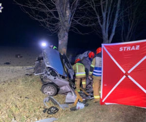 Stępków: Roztrzaskał się o drzewo. Makabryczna śmierć 20-latka