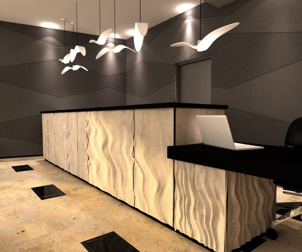 beton grc na ścianie