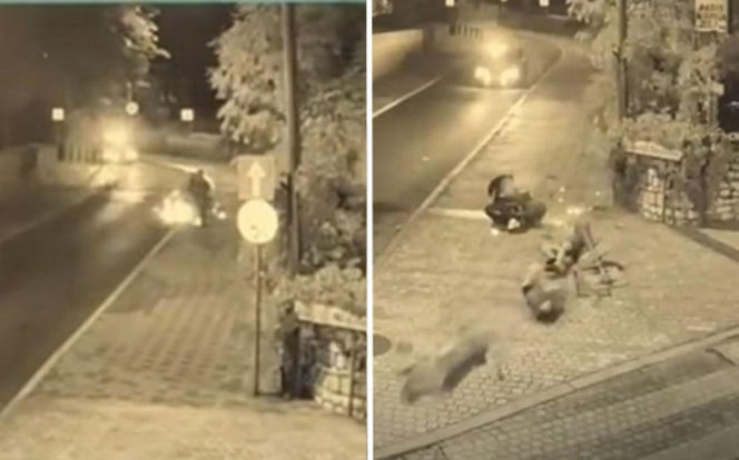 Ukradli motocykl, bo nie chcieli iść pieszo. Nocny pościg zakończony na słupie!