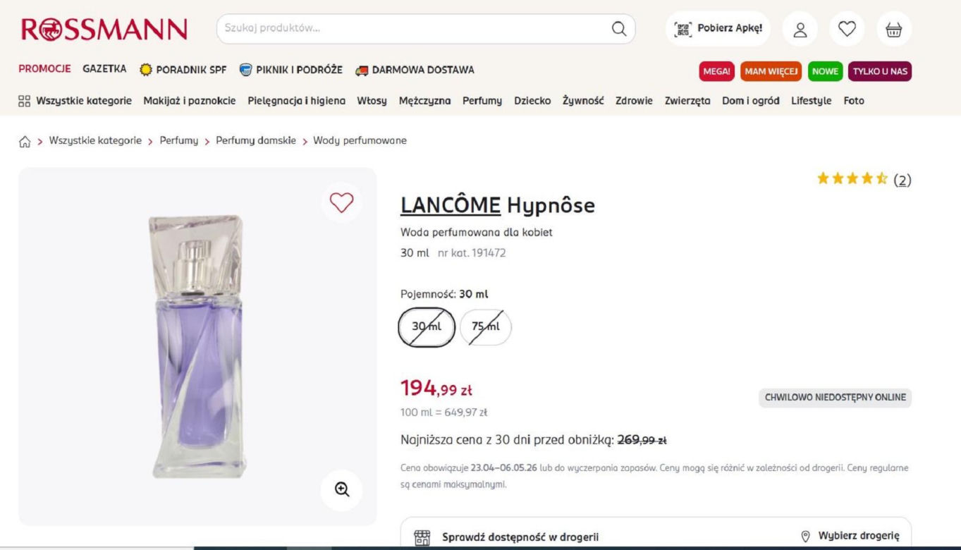 Kultowe perfumy Lancôme na promocji w Rossmannie. Ten klasyk pasuje na każdą okazję