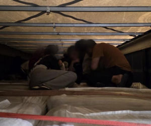 Ciężarówka z 27 migrantami wpadła w Budzisku. Kierowca z Rumunii aresztowany