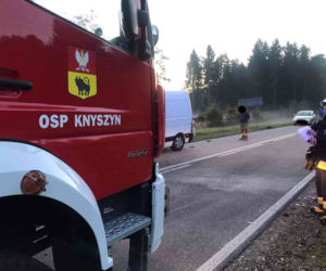 Ruda: Wypadek na DK 65. Zderzenie trzech samochodów niedaleko Knyszyna. Droga zablokowana