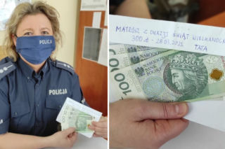 Słupsk: Zagubiony prezent wielkanocny od taty. Policja szuka Mateusza, by oddać mu 300 zł [AKTUALIZACJA]