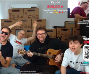 Tomasz Karolak, Adam Zdrójkowski i Mateusz Pawłowski na streamie Łatwoganga