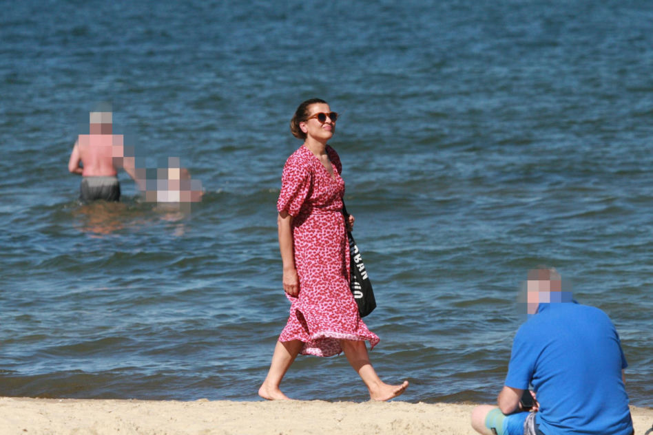 Katarzyna Herman na plaży