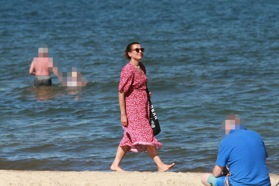 Katarzyna Herman na plaży