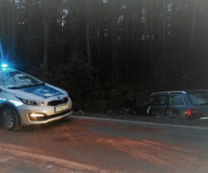 Poważne zderzenie czołowe na drodze krajowej K55