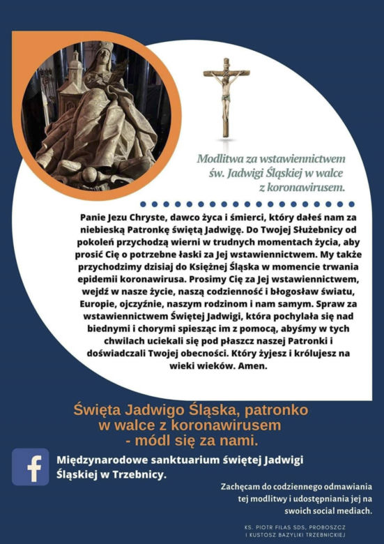 Święta Jadwiga ocali nas od zarazy