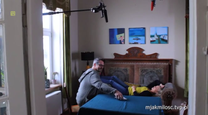 Kulisy serialu M jak miłość, Joasia (Barbara Kurdej-Szatan), Michał (Paweł Deląg)