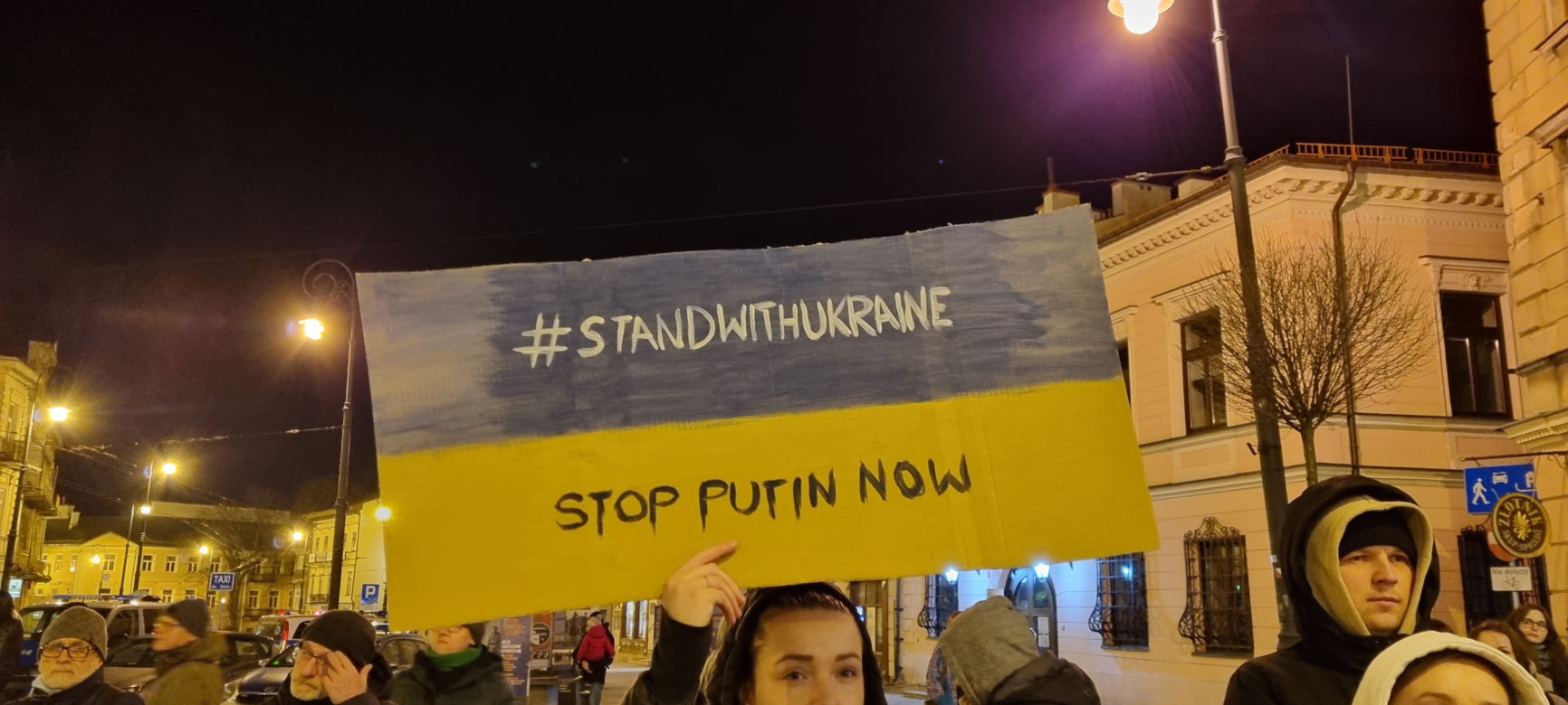 Lublin: protest wobec rosyjskiej agresji na Ukrainę