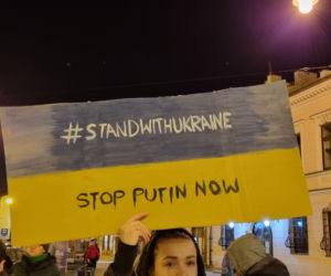 Lublin: protest wobec rosyjskiej agresji na Ukrainę