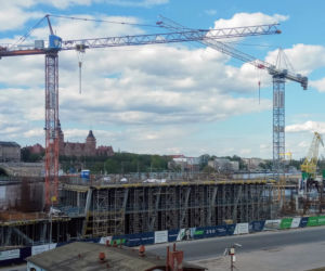 Budowa Morskiego Centrum Nauki w Szczecinie - kwiecień 2020