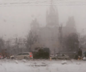 BURZA ŚNIEŻNA W MOSKWIE.