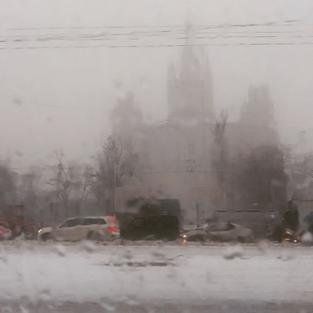 BURZA ŚNIEŻNA W MOSKWIE.