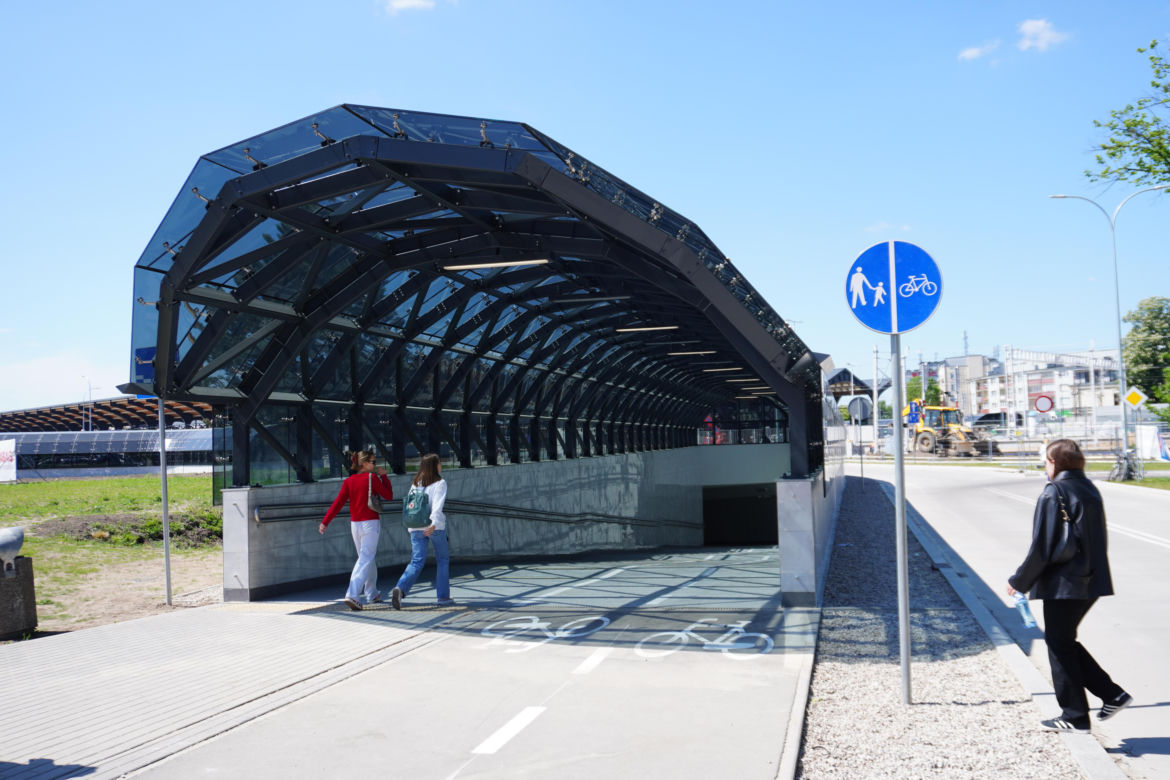 Tunel pieszo-rowerowy przy dworcu PKP w Białymstoku