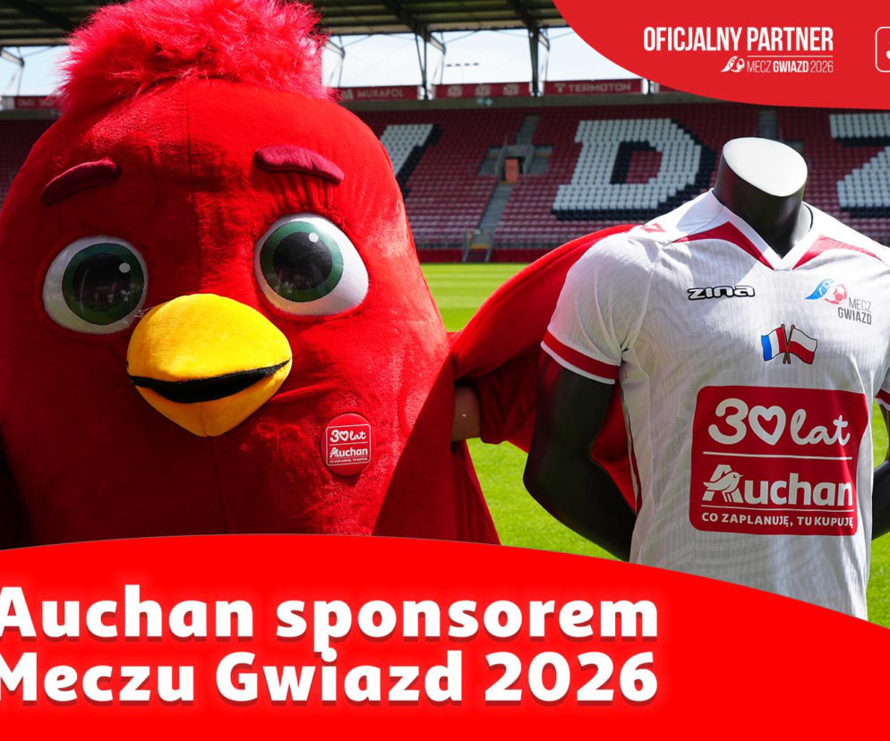 Auchan sponsorem Meczu Gwiazd 2026 w Łodzi. Spotkanie z kibicami w Manufakturze, strefa relaksu i atrakcje na stadionie
