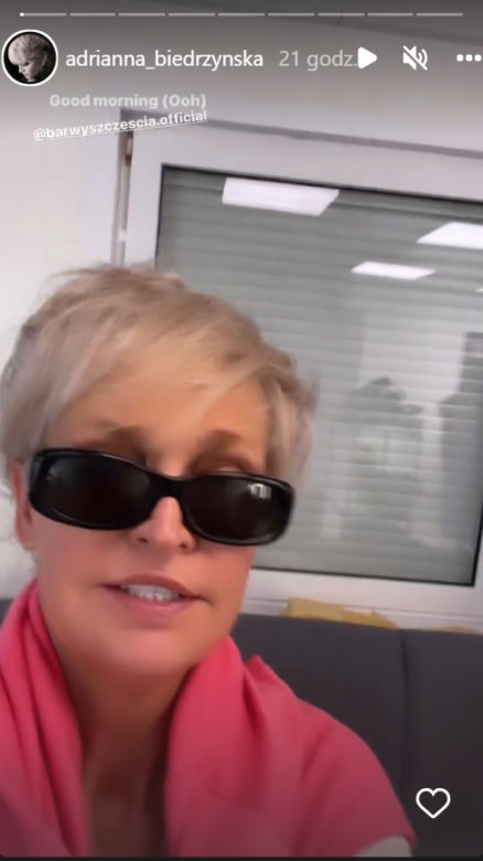 Barwy szczęścia. Adrianna Biedrzyńska (Małgorzata) na planie