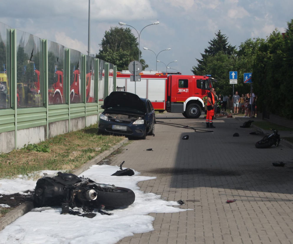 Motocyklista zginął na miejscu. Potworny wypadek w Siedlcach