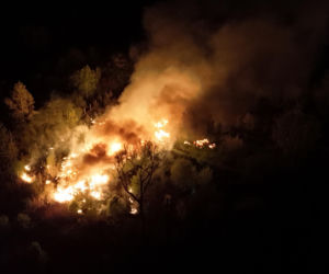 Pożar dzikiego wysypiska na Targówku