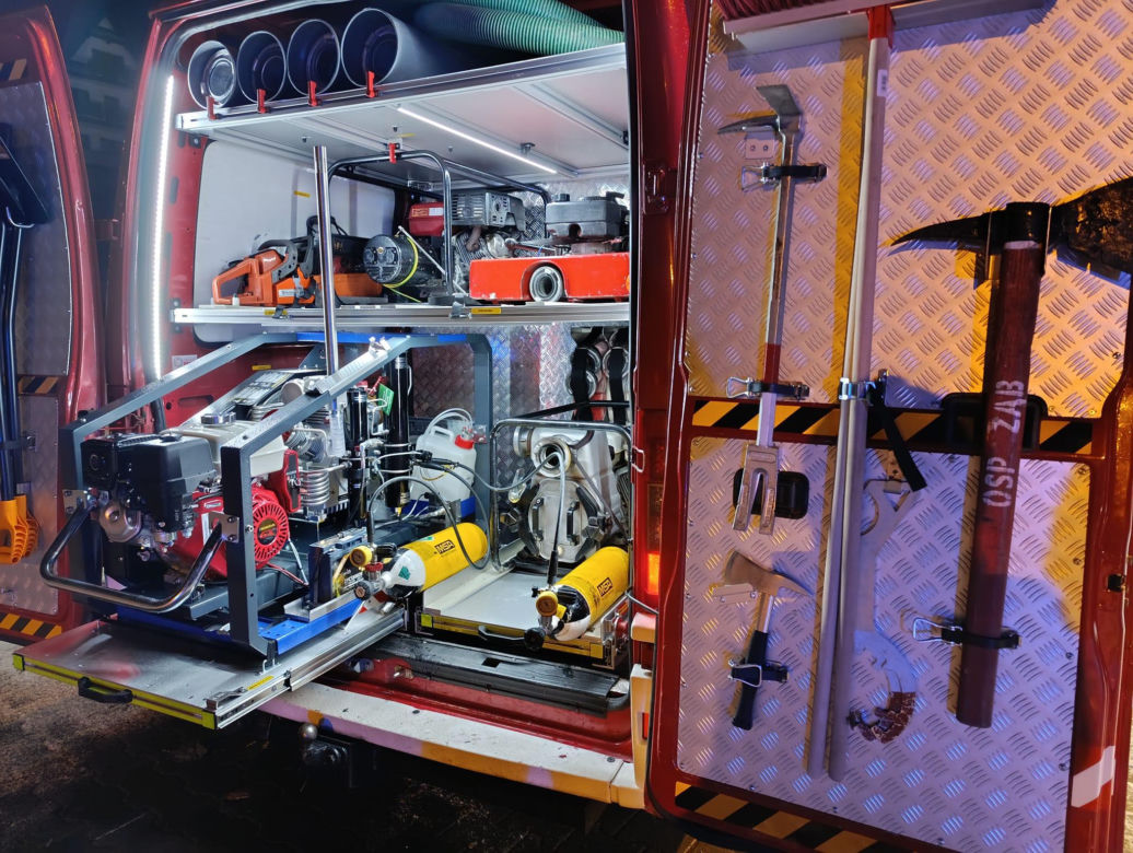 Gaszenie pożaru w Bukowinie Tatrzańskiej